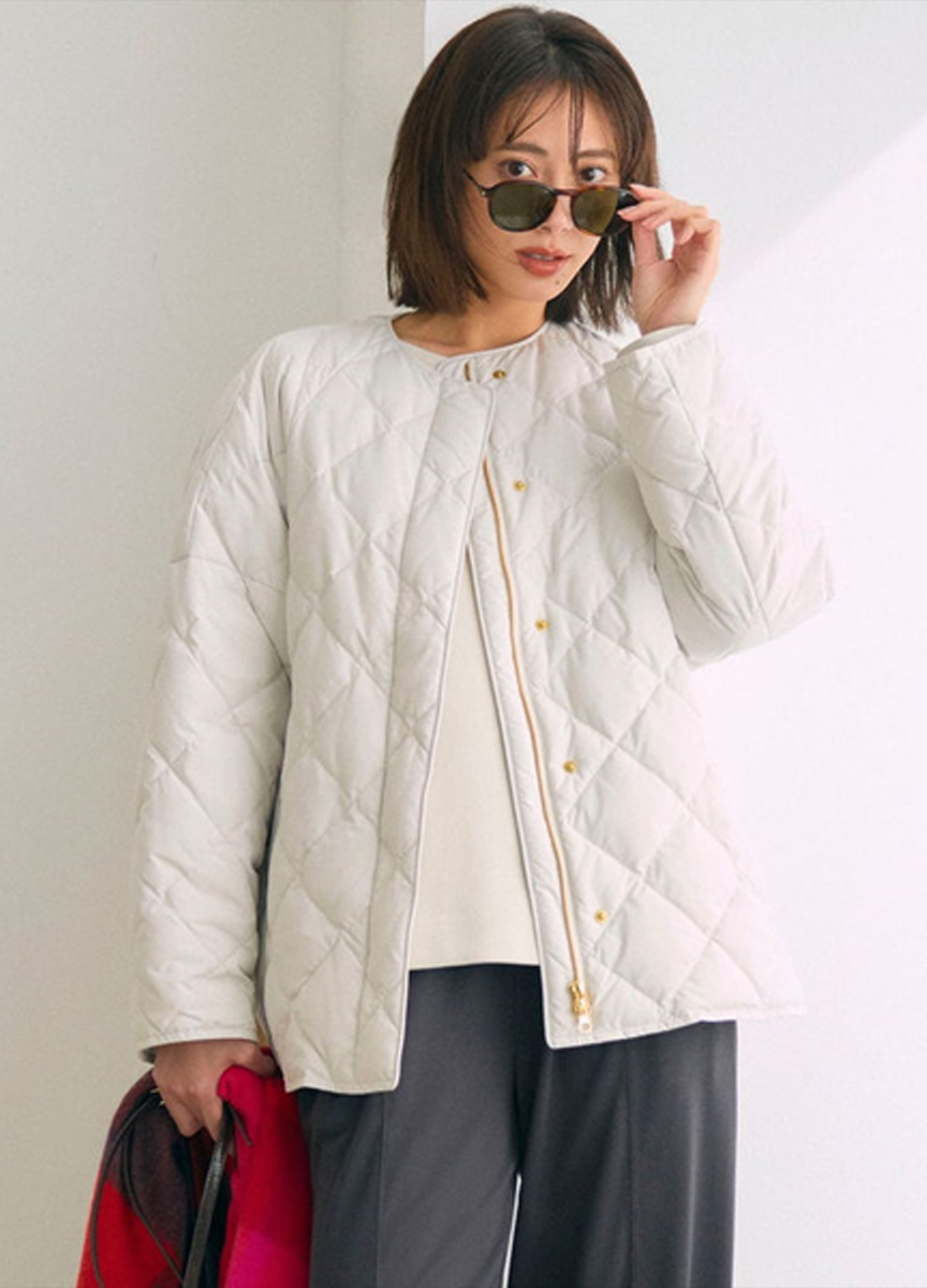 絎縫布勞森羽絨短外套